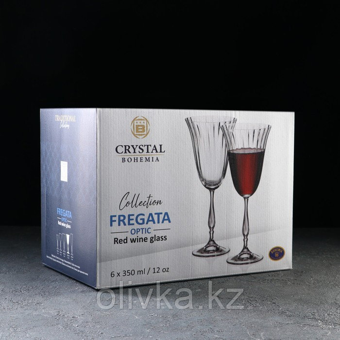 Набор бокалов для красного вина Fregata optic, 350 мл, 6 шт - фото 4 - id-p113269957