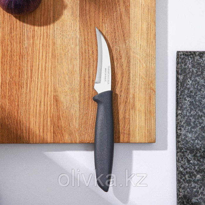 Нож кухонный Tramontina Plenus, для овощей, лезвие 7,5 см, цвет серый - фото 1 - id-p113269961