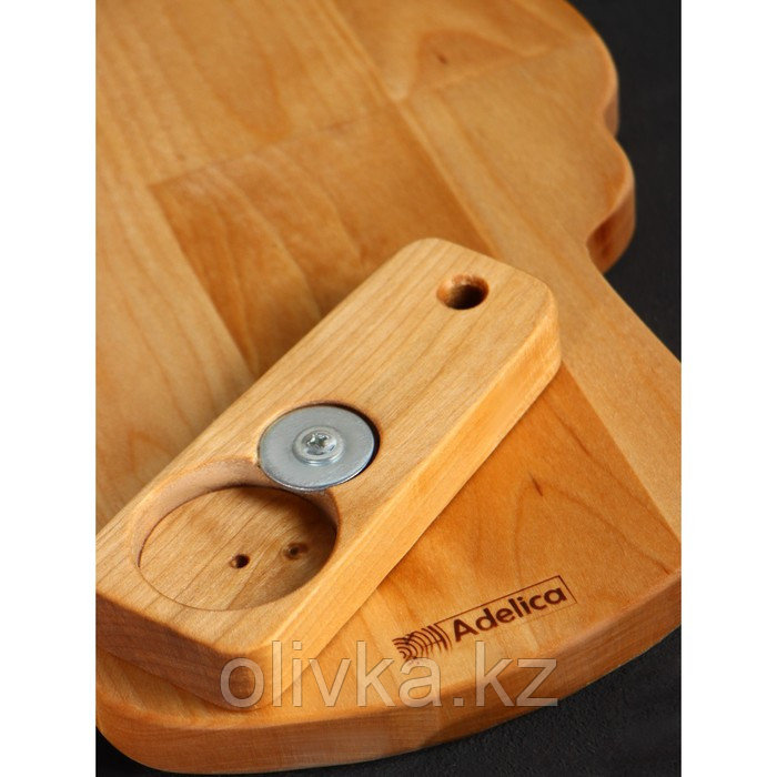 Подарочный набор деревянной посуды Adelica, блюдо для подачи к пиву, открывашка для бутылок, 25×22×1,8 см, - фото 4 - id-p113276462