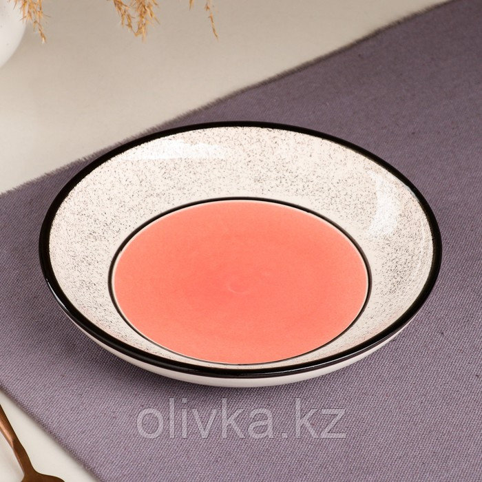 Набор посуды "Алладин", керамика, розовый, 3 предмета: салатник 700 мл, тарелка 20 см, кружка 350 мл, 1 сорт, - фото 5 - id-p113267273