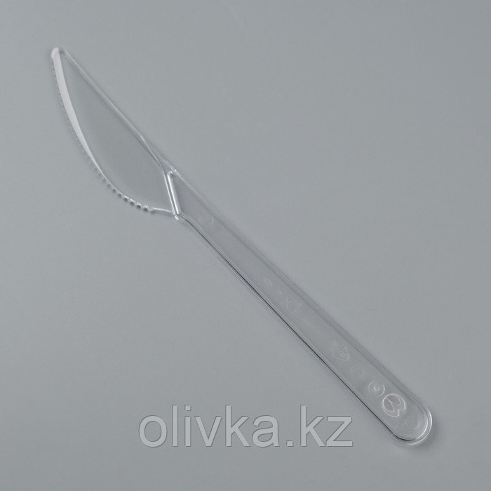 Нож одноразовый "Буфет" прозрачный, 18 см - фото 1 - id-p113276477