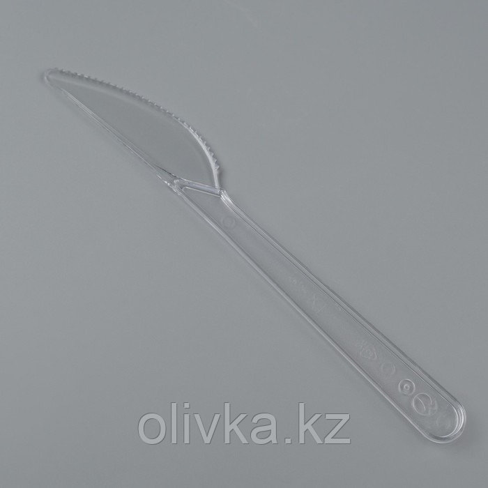 Нож одноразовый "Буфет" прозрачный, 18 см - фото 2 - id-p113276477