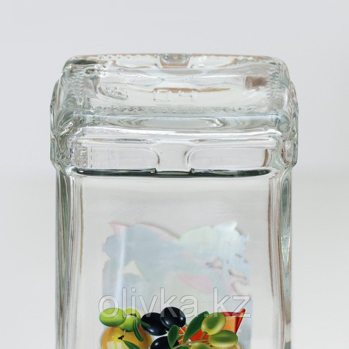Набор бутылок с металлическим дозатором для масла и соусов, стеклянный, 500 мл, 2 шт, на деревянной подставке - фото 5 - id-p113275666
