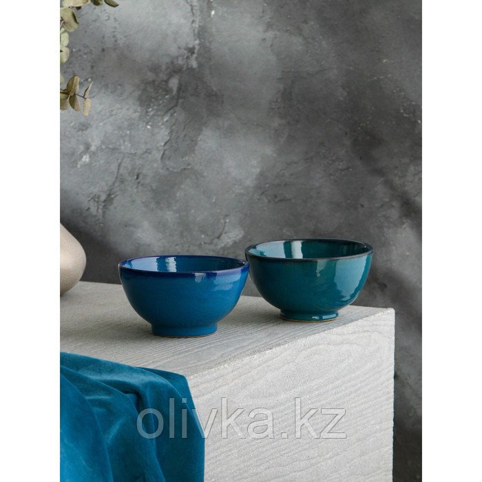 Салатник "Голубой", 600 мл, керамика, микс, 1 сорт, Иран - фото 4 - id-p113273908
