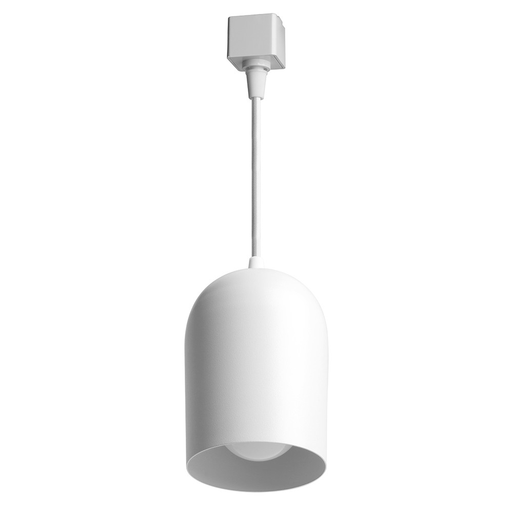 Светильник Feron AL197 трековый однофазный на шинопровод под лампу на подвесе E27, белый, фото 1