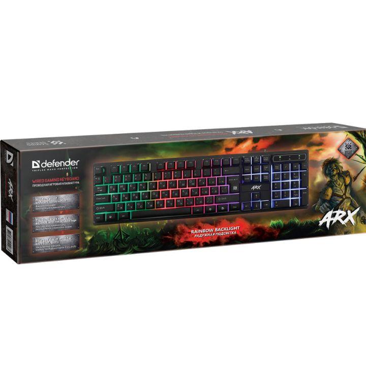 Клавиатура игровая Defender Arx GK-196L RU, черный - фото 3 - id-p113283148