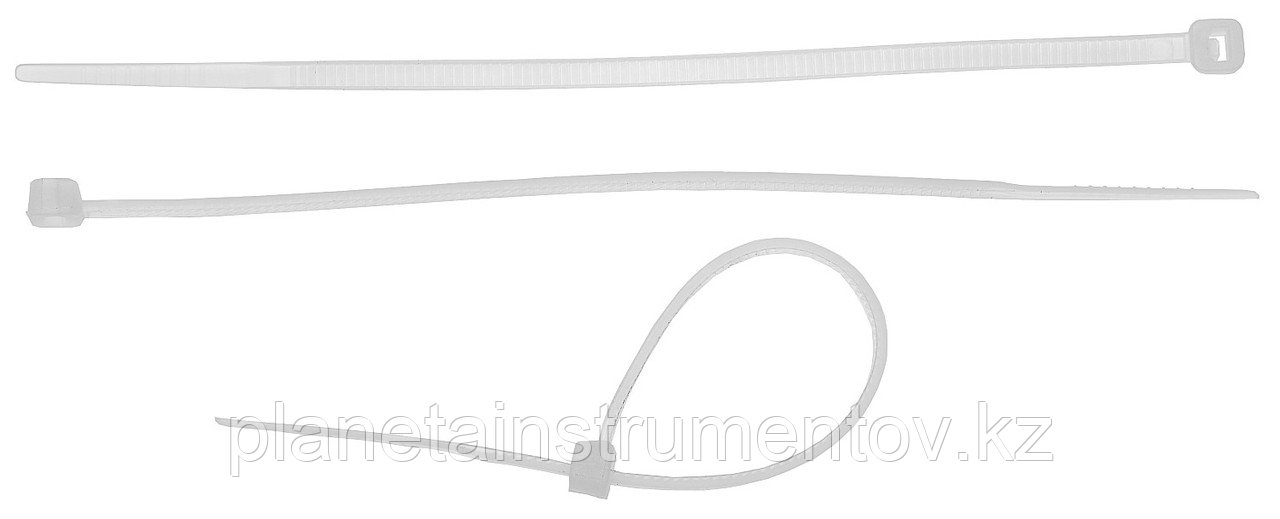 ЗУБР КС-Б2 2.5 x 200 мм, нейлон РА66, кабельные стяжки белые, 50 шт, Профессионал (4-309017-25-200)