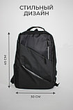 Рюкзак черный для ноутбука, города, путешествий, школы, фото 2