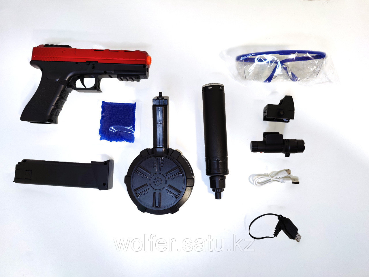 Пистолет Глок GLE-817 Орбиз +Лазер +2 магазина +трассерная насадка - фото 7 - id-p113295739