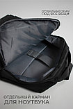 Рюкзак черный для ноутбука, города, путешествий, школы, фото 3