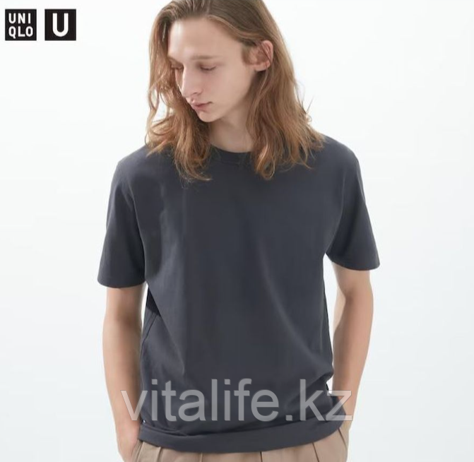 Футболка UNI QLO унисекс 100% хлопок UNI QLO черая 46M, 50XL, 52XXL - фото 1 - id-p113296262