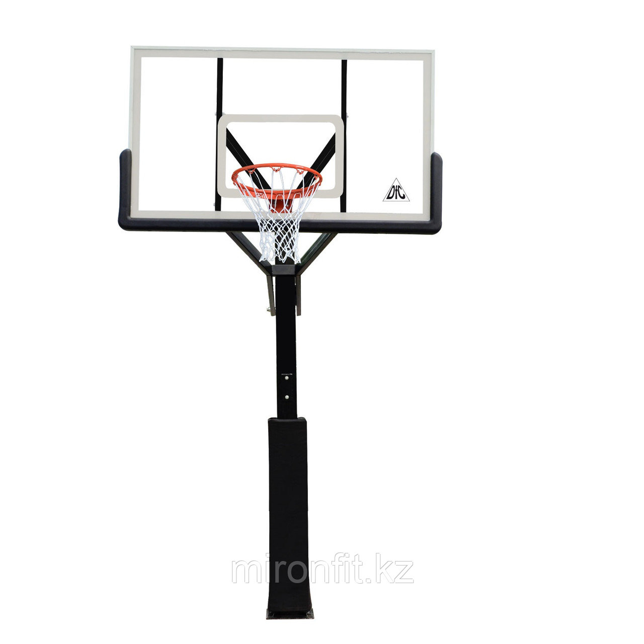 Баскетбольная стационарная стойка DFC ING72G 180x105CM стекло (четыре короба) - фото 1 - id-p113296496