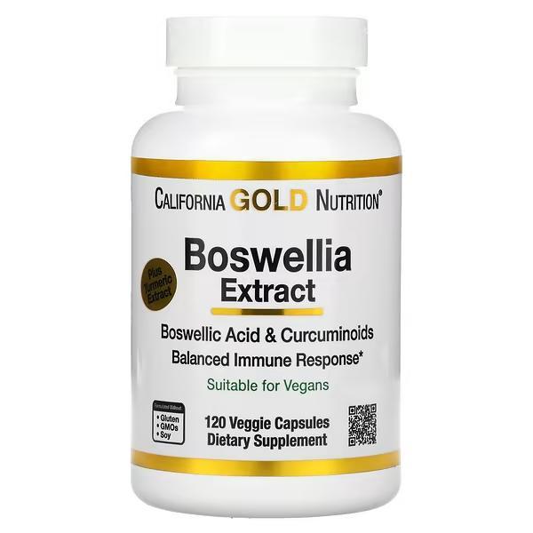 CGN, Босвеллия c куркумой, 500 мг, экстракт, 120 капсул - фото 1 - id-p107837059