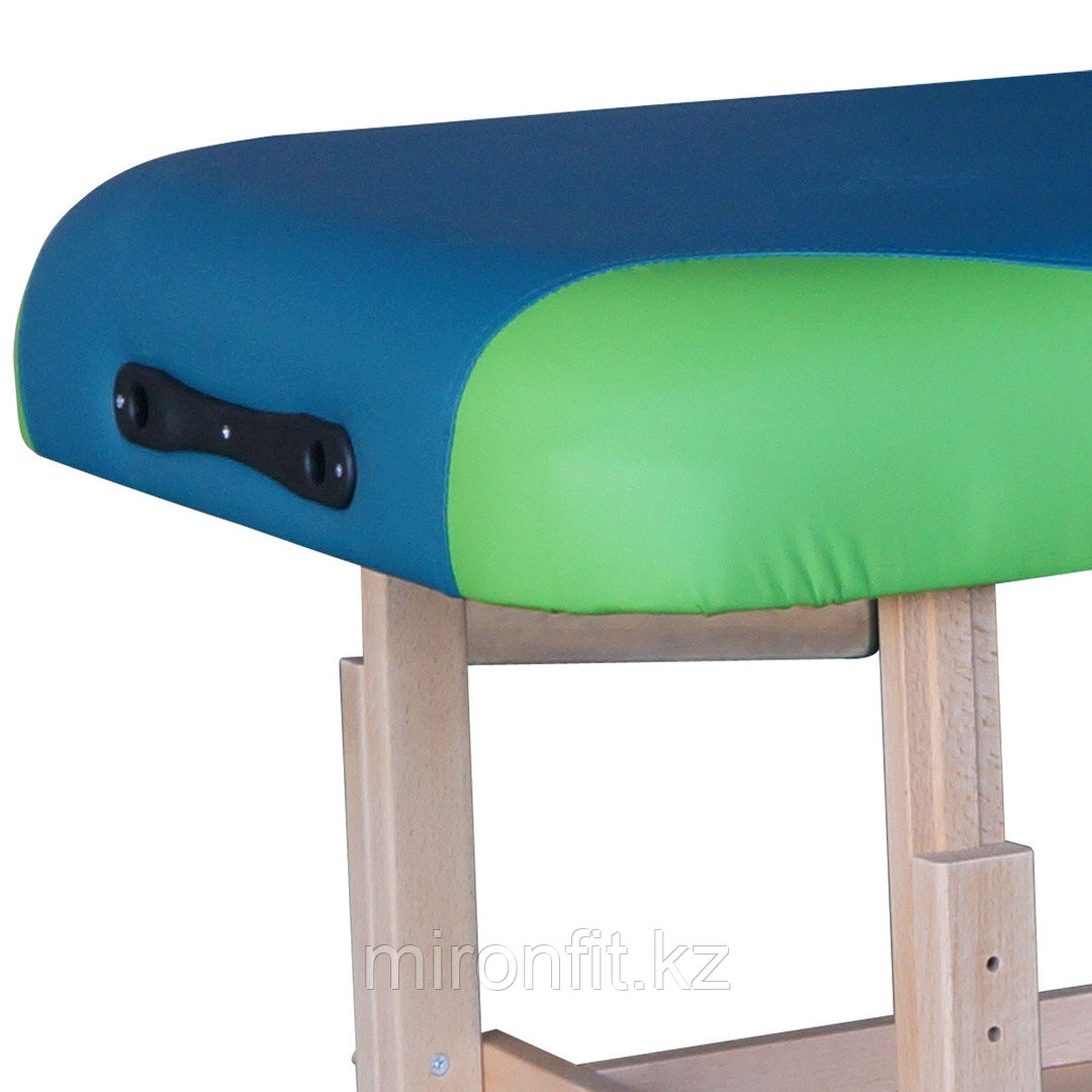 Массажный стационарный стол DFC NIRVANA, SUPERIOR2, дерев. ножки, 2 секции, цвет бирюз.с зелен. - фото 3 - id-p113296521