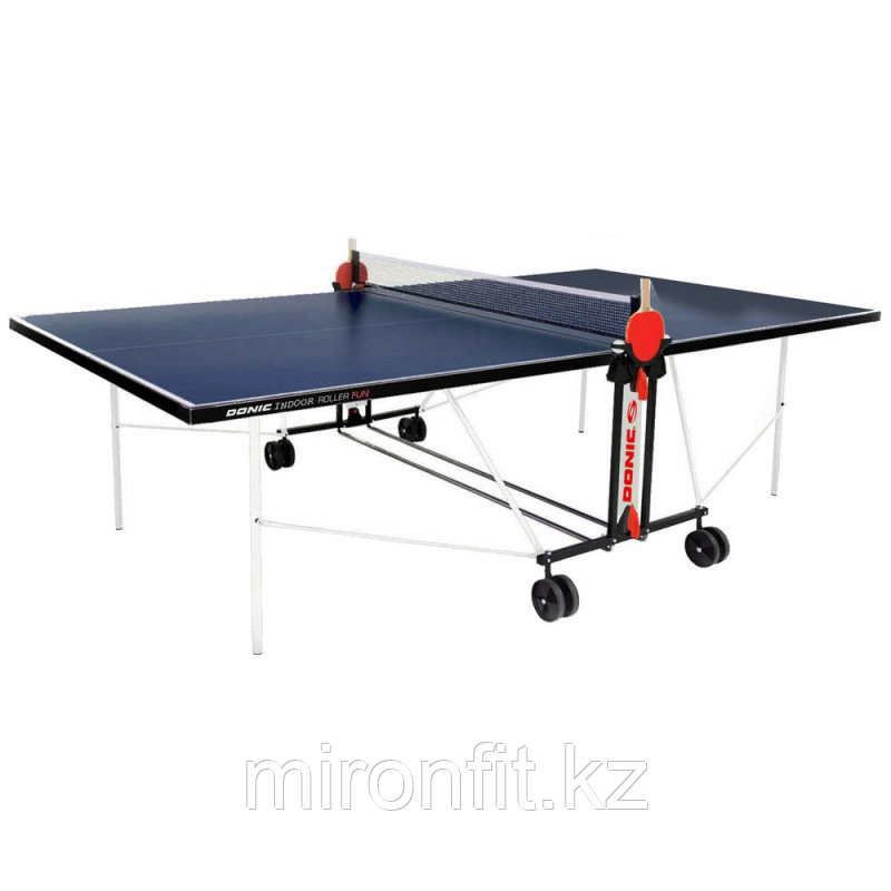 Теннисный стол DONIC OUTDOOR ROLLER FUN BLUE с сеткой 4мм - фото 2 - id-p113296505