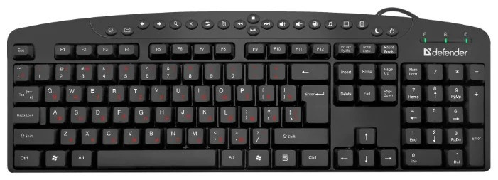 Клавиатура проводная Defender Atlas HB-450 RU,черный - фото 2 - id-p113300660