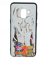 Чехол для смартфона Samsung A8 2018 принт лицо девушки и руки