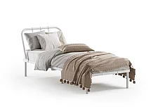 Односпальная кровать Мира (О), 90х200 см, белый, фото 3