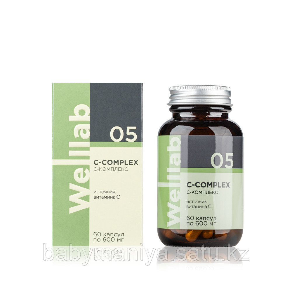 БАД с витамином С Welllab C-COMPLEX PLUS, 60 капсул - фото 1 - id-p113301167