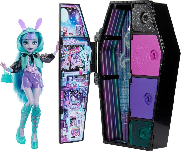 Кукла Monster High Twyla Doll Neon Frights, 29 см аксессуары в комплекте