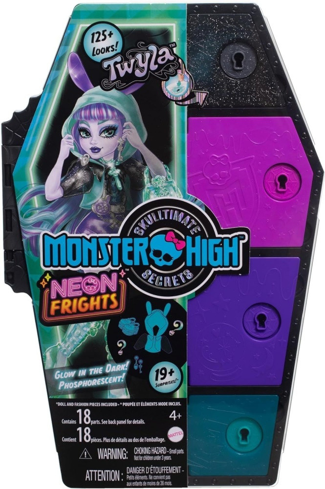 Кукла Monster High Twyla Doll Neon Frights, 29 см аксессуары в комплекте