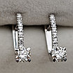 Золотые серьги с бриллиантами 0.93Ct SI1-VS1/I-G, VG-Cut, фото 5