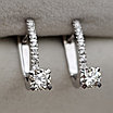 Золотые серьги с бриллиантами 0.93Ct SI1-VS1/I-G, VG-Cut, фото 4