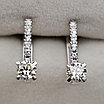 Золотые серьги с бриллиантами 0.93Ct SI1-VS1/I-G, VG-Cut, фото 10