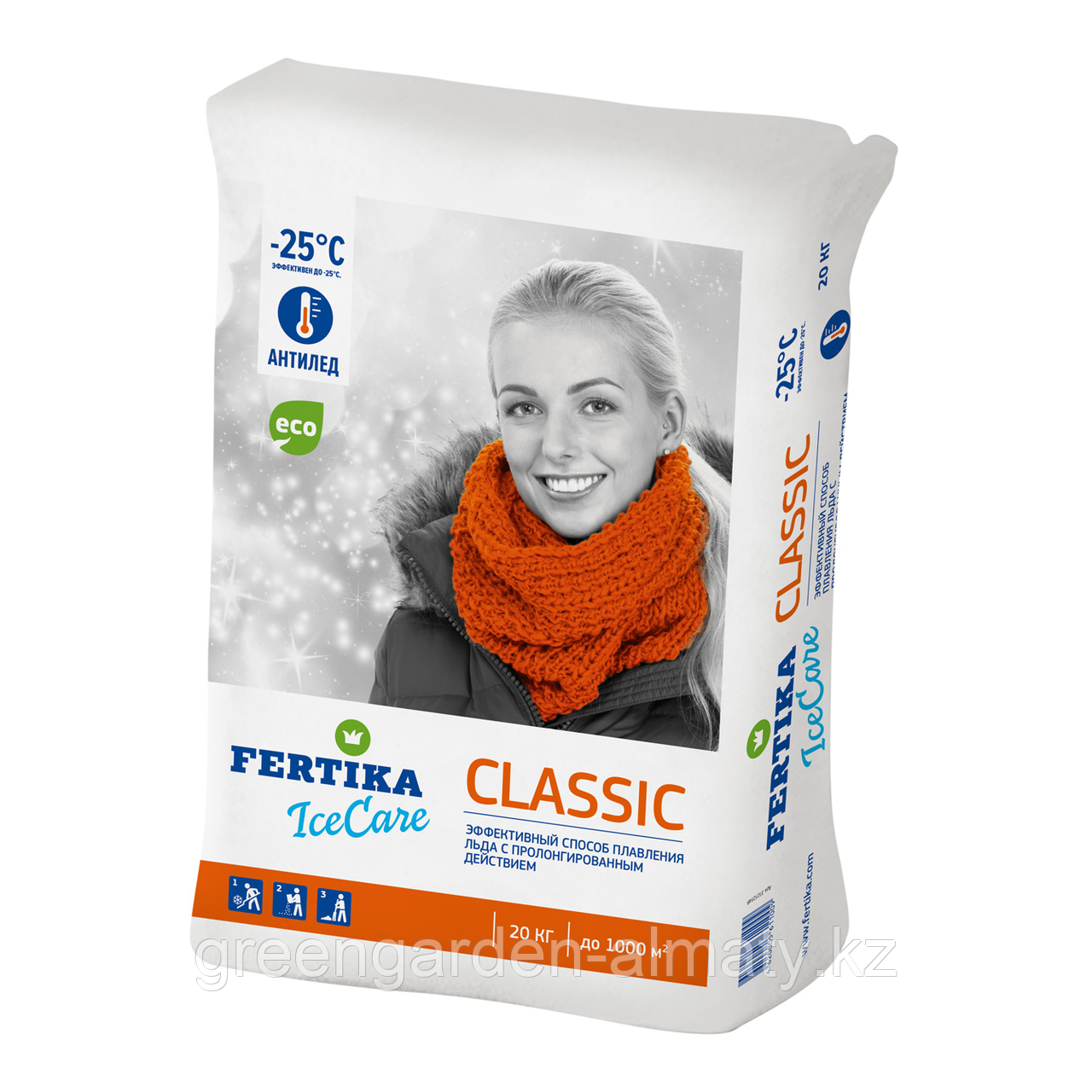 ФЕРТИКА Противогололёдный реагент IceCare Classic(-25°C) 20кг - фото 1 - id-p113302258