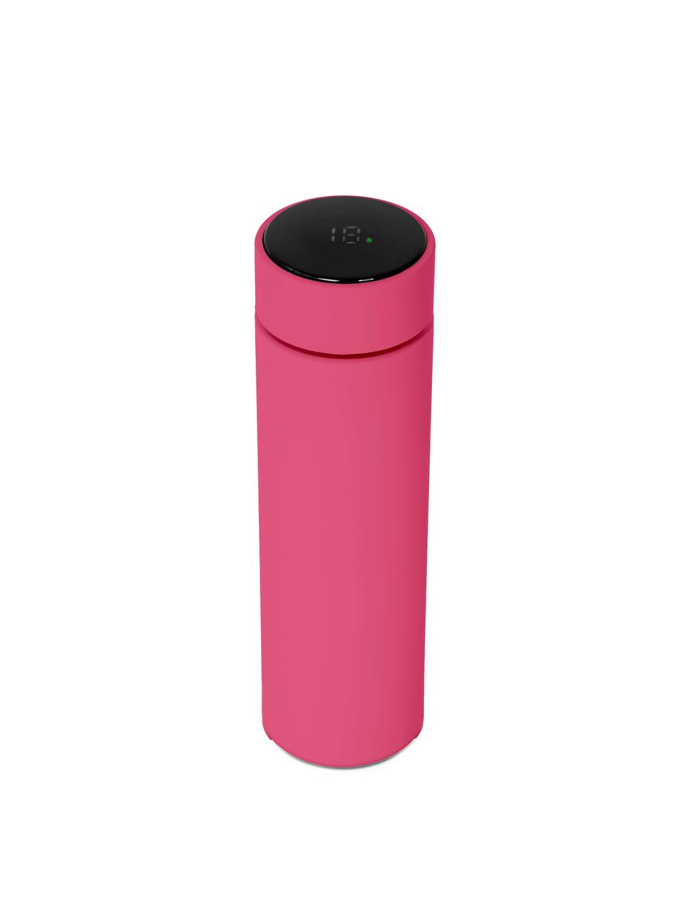 Термос soft-touch MARK LED, розовый - фото 4 - id-p101561004