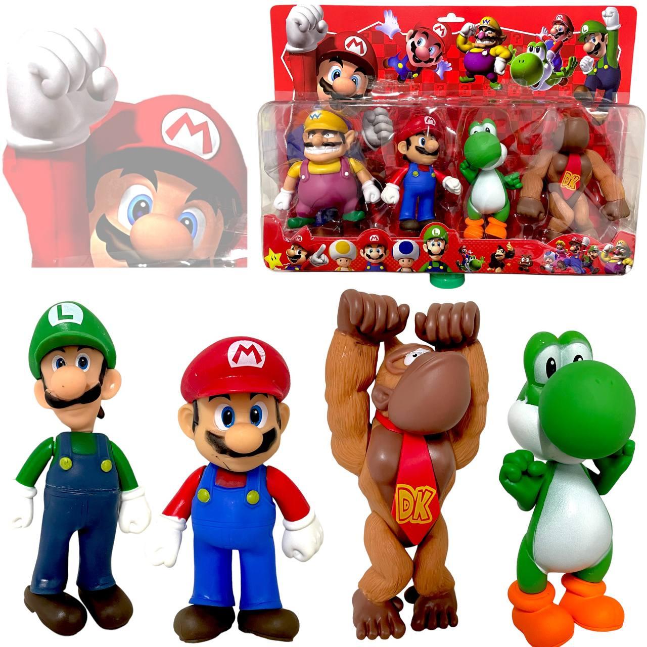 815588 Super Mario фигурки Супермарио 4шт (персонаж мультика/игры) 31х42см