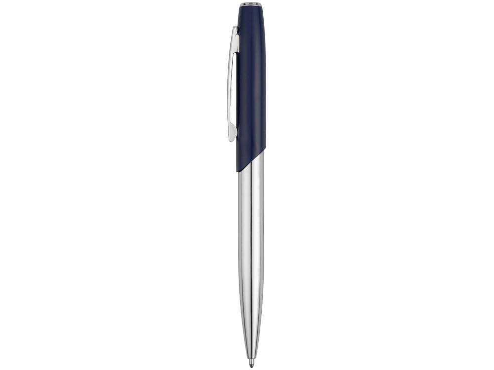 Ручка шариковая Geneva, серебристый/темно-синий - фото 3 - id-p113308727