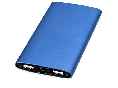 Портативное зарядное устройство Мун с 2-мя USB-портами, 4400 mAh, синий, фото 2