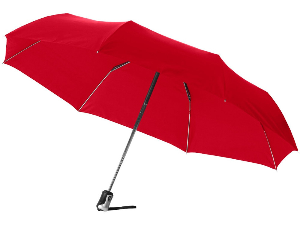 Зонт Alex трехсекционный автоматический 21,5, красный - фото 1 - id-p113308989