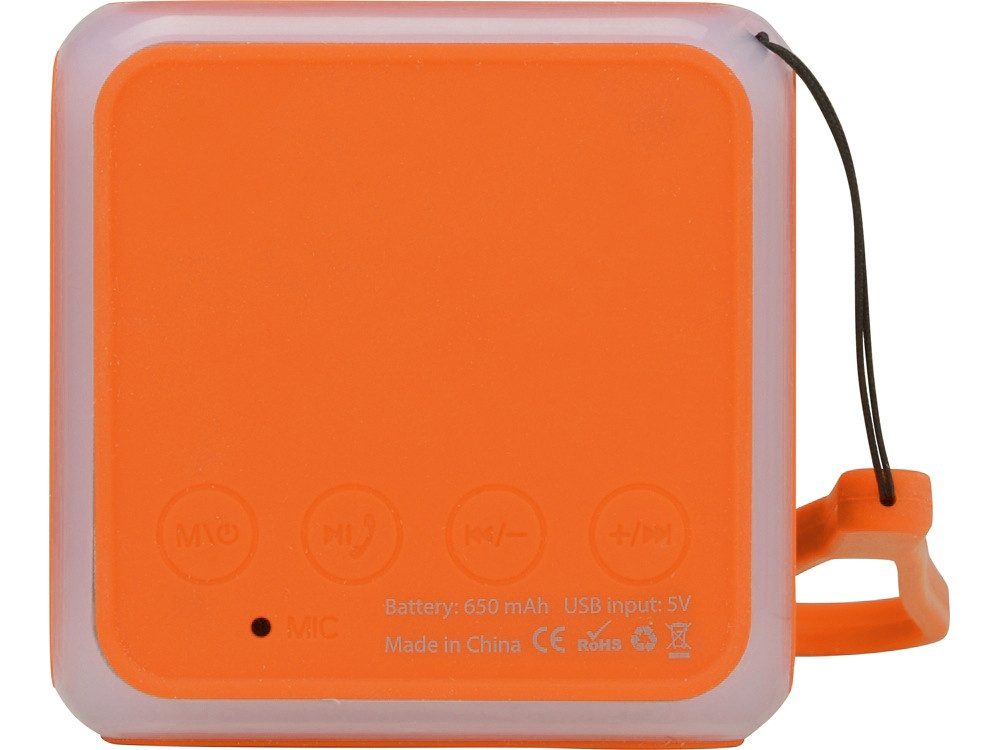 Портативная колонка Cube с подсветкой, оранжевый - фото 5 - id-p113309101
