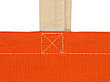 Сумка для шопинга Twin двухцветная из хлопка, 180 г/м2, оранжевый/натуральный, фото 8