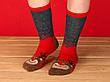 Набор носков с рождественской символикой в мешке женские, 2 пары, красный, фото 5