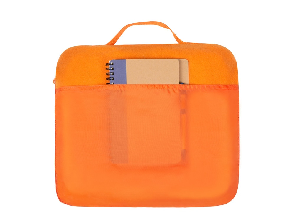 Плед для путешествий Flight в чехле с ручкой и карманом, оранжевый - фото 5 - id-p113311073
