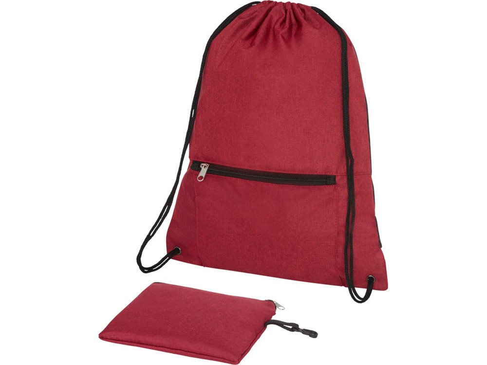 Складной рюкзак со шнурком Hoss, heather dark red - фото 1 - id-p113310360