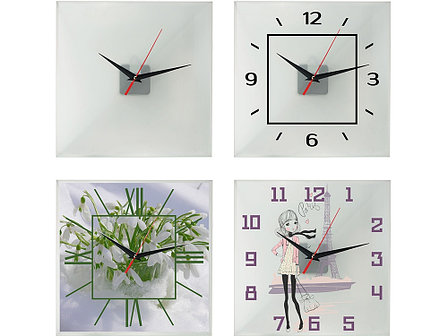 Часы настенные квадратные из стекла 28х28 см Nile, фото 2