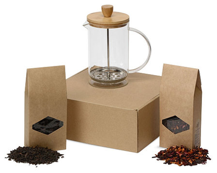 Подарочный набор с чаем и френч-прессом Чайная композиция, фото 2