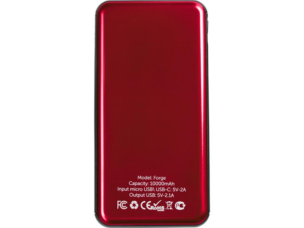 Внешний аккумулятор Forge, Evolt, металл, 10000mah, красный - фото 3 - id-p113311231