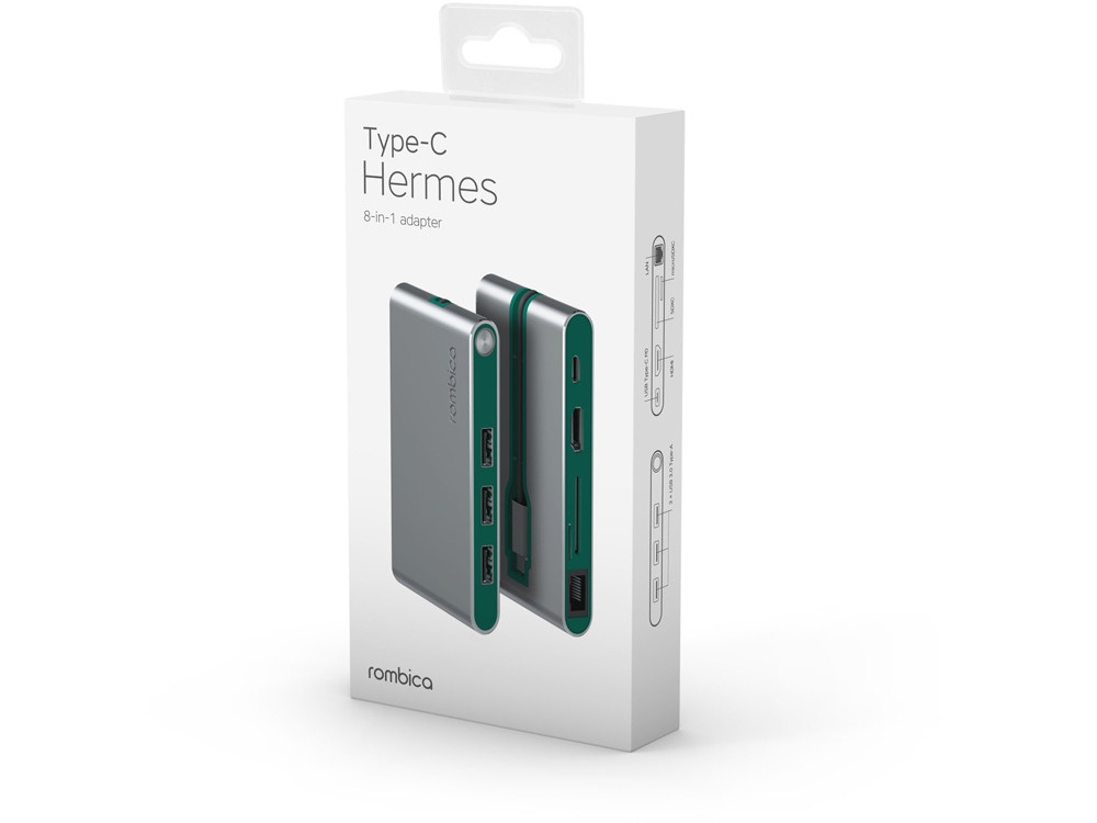 Хаб USB Rombica Type-C Hermes Green - фото 5 - id-p113310489