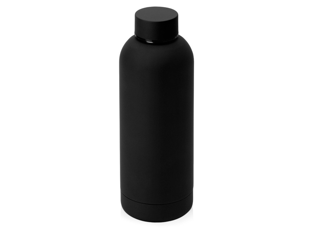 Вакуумная термобутылка Cask Waterline, soft touch, 500 мл, черный - фото 1 - id-p113310556