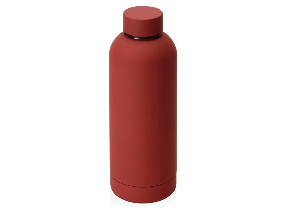 Вакуумная термобутылка Cask Waterline, soft touch, 500 мл, красный - фото 1 - id-p113310560