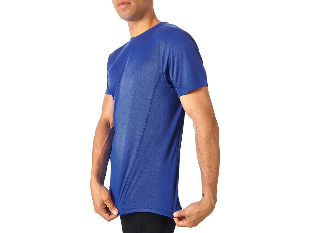 Мужская спортивная футболка Turin из комбинируемых материалов, классический синий - фото 3 - id-p113311366