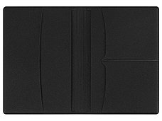 Обложка для паспорта с RFID защитой отделений для пластиковых карт Favor, черная, фото 3