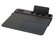 Многофункциональный коврик для мыши Multi Pad с беспроводной зарядкой и LCD экраном, 10 Вт, серый, фото 3