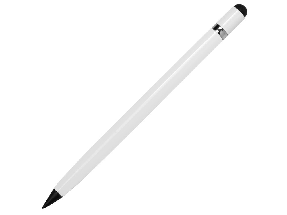 Вечный карандаш Eternal со стилусом и ластиком, белый - фото 1 - id-p113313040