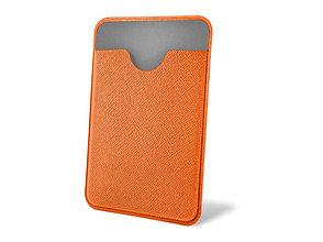 Чехол-картхолдер Favor на клеевой основе на телефон для пластиковых карт и и карт доступа, оранжевый, фото 2